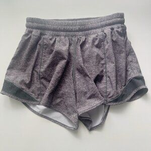 Lululemon Hotty Hot Short II Long 4” Heather Lux Multi Black Size 8